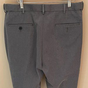 Haggar Pants Classic Fit Premium No Iron Khaki - Gray